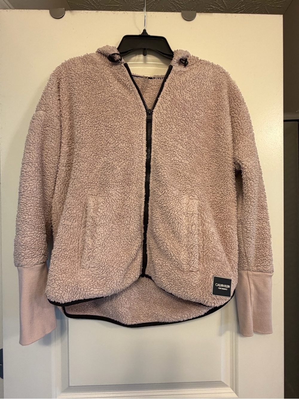 Calvin Klein Performance Mauve Fleece Zip Hoodie